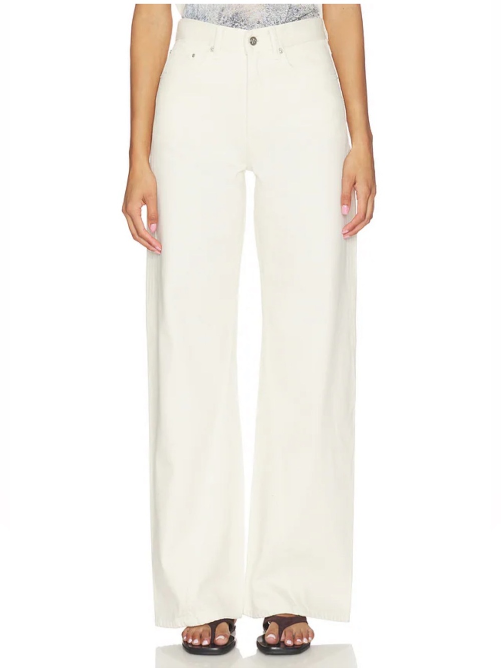 Anine Bing Brie Jeans in Cream NWT